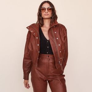 LPA xs brown straight leg pants NWOT